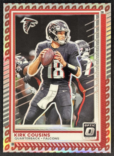 Kirk Cousins 2025 Panini Donruss Optic Footballs Prizm /16 Falcons front