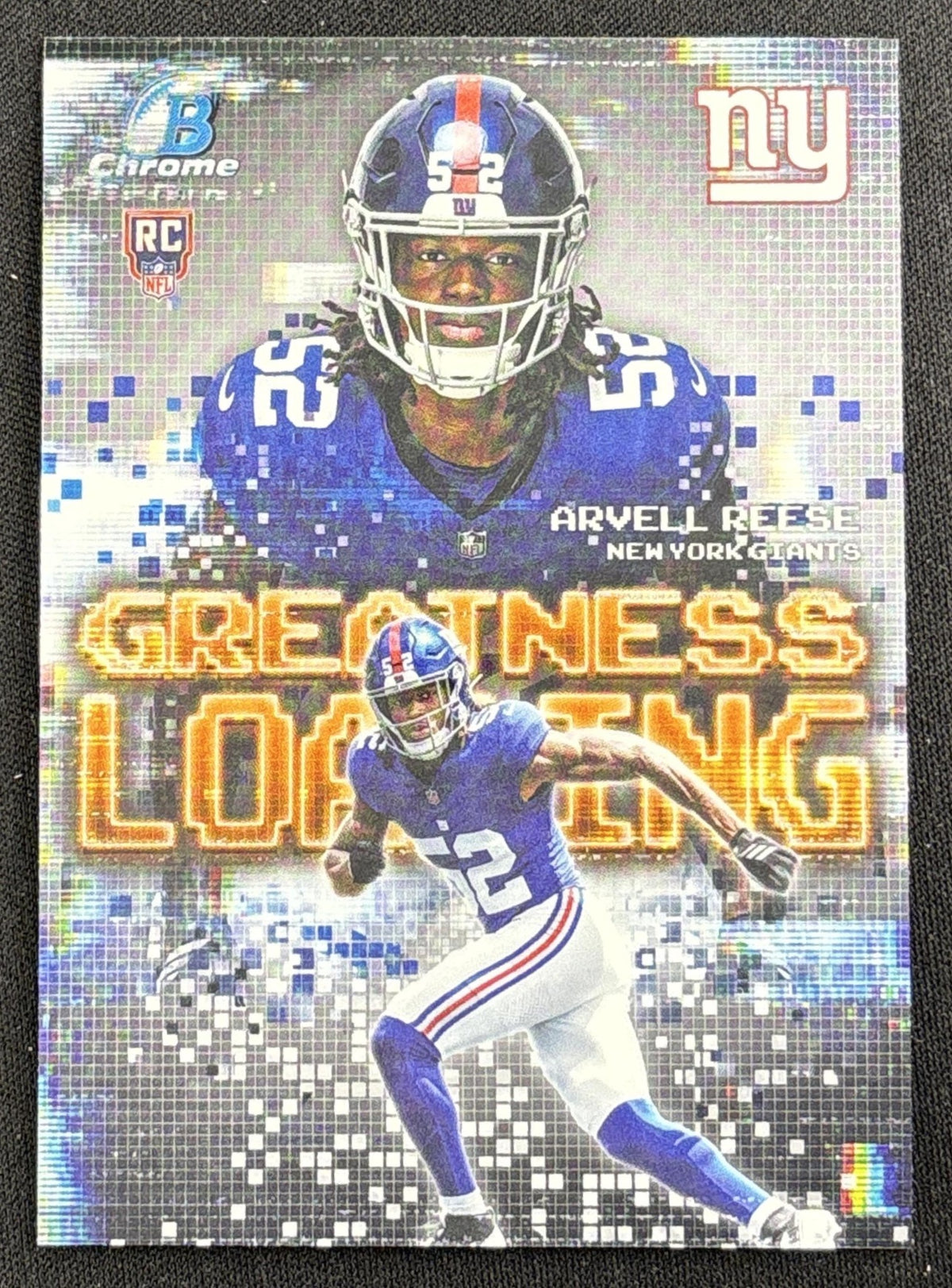 Arvell Reese 2026 Bowman Greatness Loading Giants