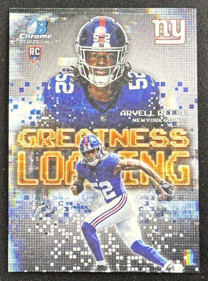 Arvell Reese 2026 Bowman Greatness Loading Giants