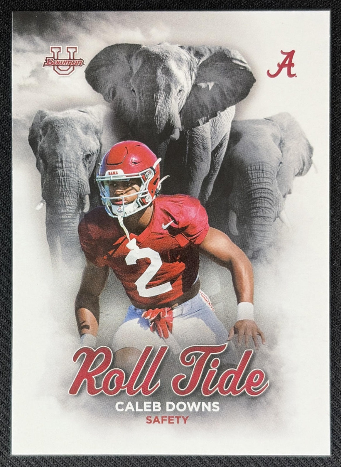 Caleb Downs 2023 Bowman University Alabama Crimson Tide Roll front
