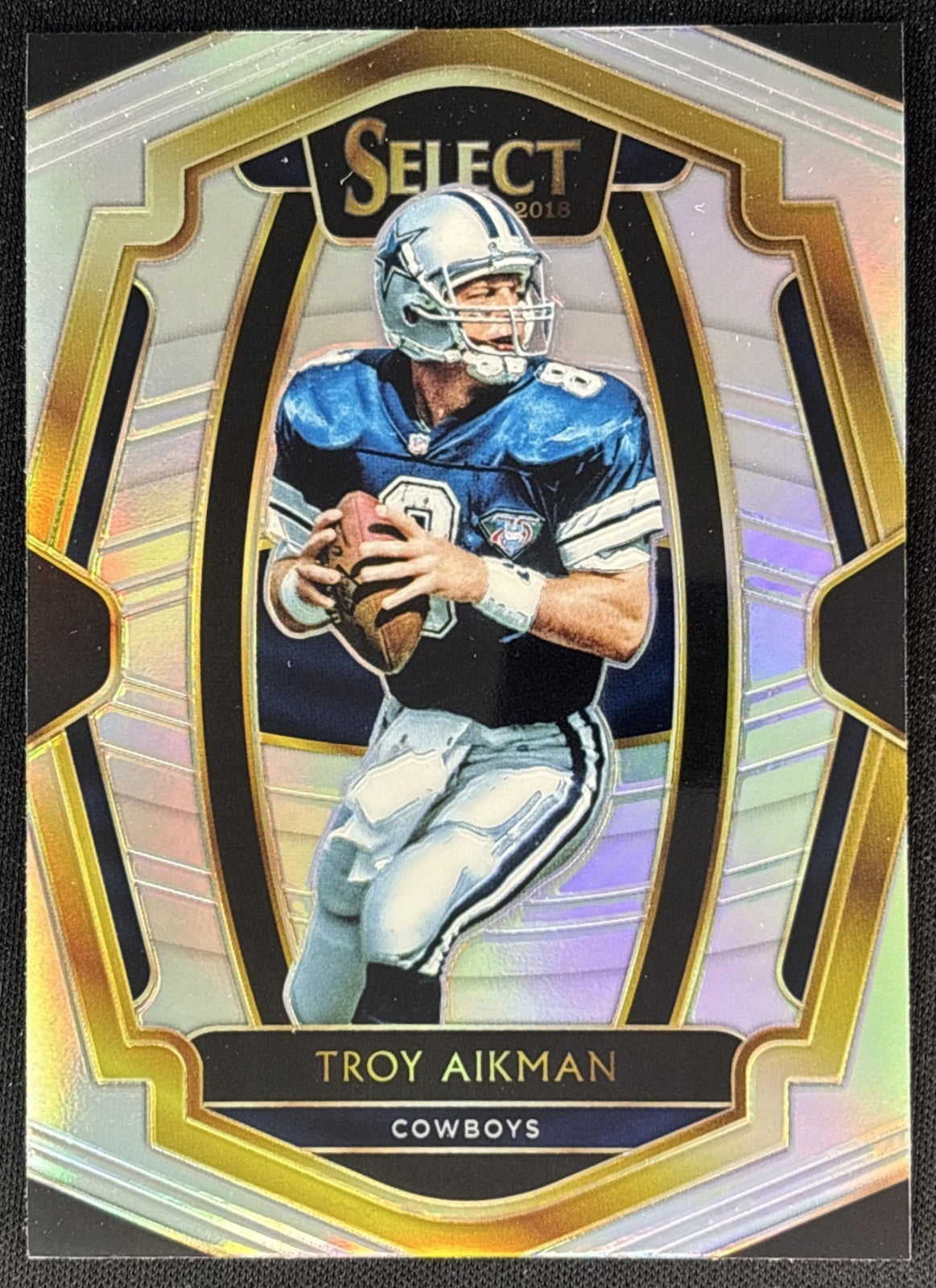Troy Aikman 2018 Panini Select Silver Prizm Cowboys