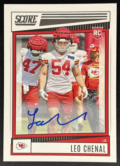 Leo Chenal 2022 Panini Score Signatures Chiefs
