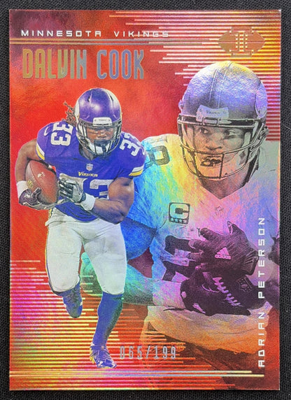Adrian Peterson Dalvin Cook 2018 Panini Illusions Red /199 Vikings