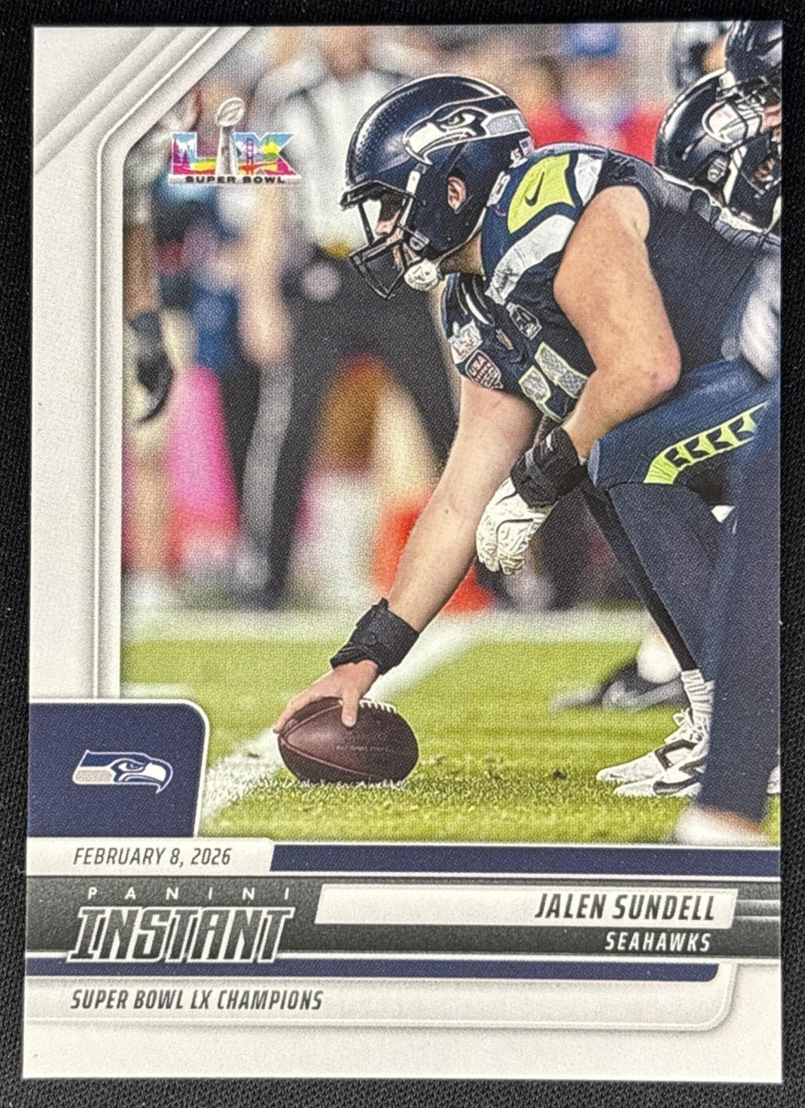 Jalen Sundell 2026 Panini Instant Super Bowl LIX Champions Seattle Seahawks