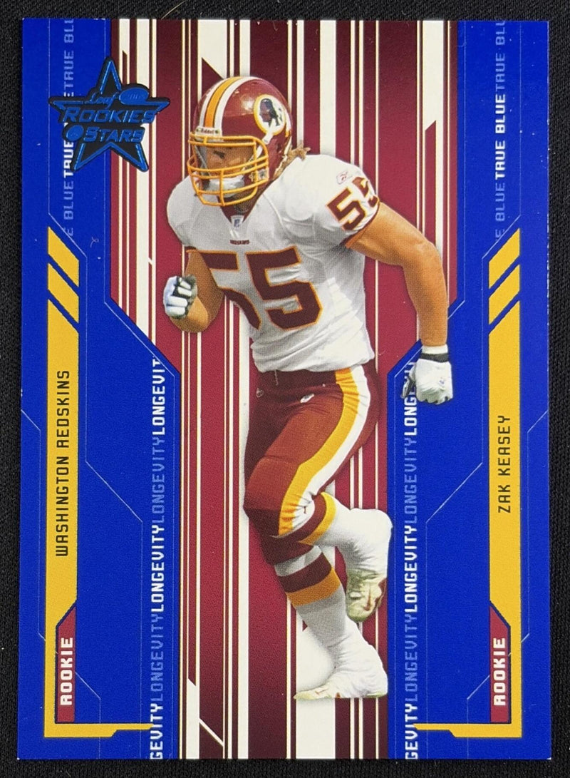 Zak Keasey 2005 Leaf Rookies & Stars Longevity True Blue /50 Redskins