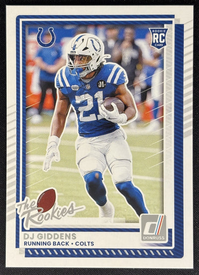 DJ Giddens 2025 Panini Donruss Rookies & Highlights Colts Sports Trading Cards