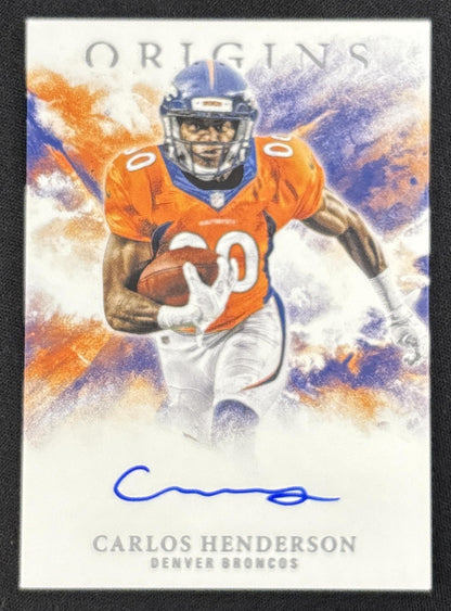 Carlos Henderson 2017 Panini Origins Rookie Auto Broncos
