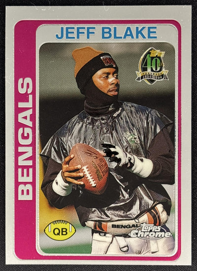 Jeff Blake 1996 Topps Chrome 40th Anniversary Commemorative Bengals Default Title Sports Trading Cards
