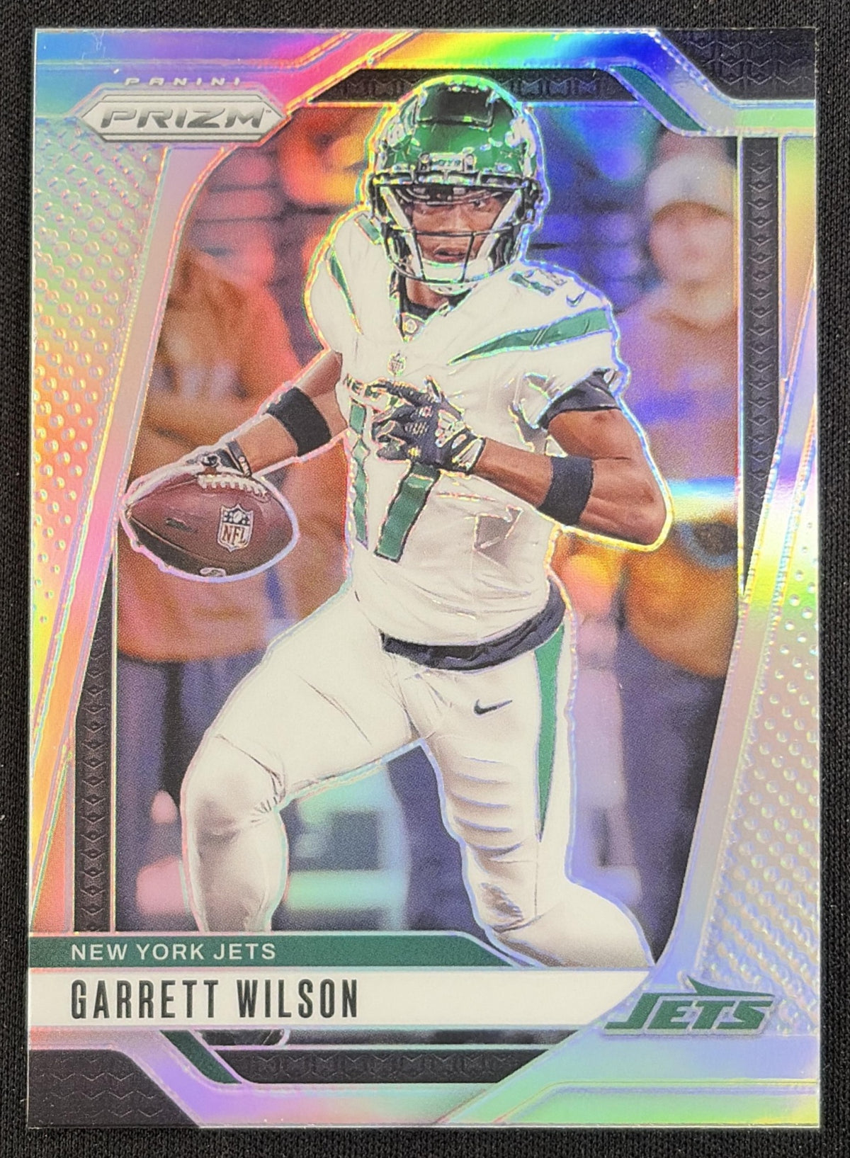 Garrett Wilson 2024 Panini Prizm Silver Jets Sports Trading Card