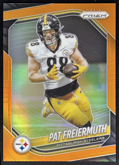 Pat Freiermuth 2025 Panini Prizm Orange /249 Steelers Sports Trading Card