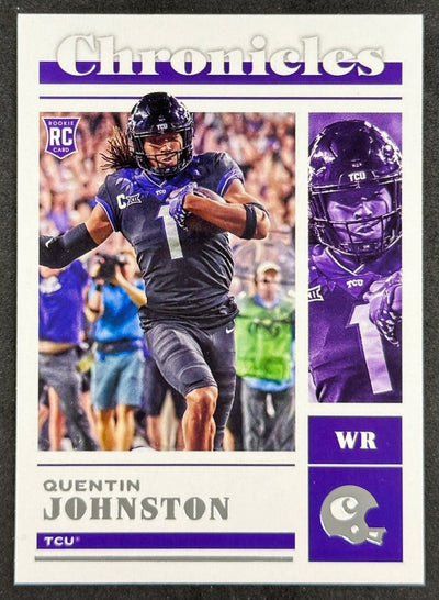 Quentin Johnston 2023 Chronicles Draft Picks Horned Frogs Chargers Sports Trading Card
