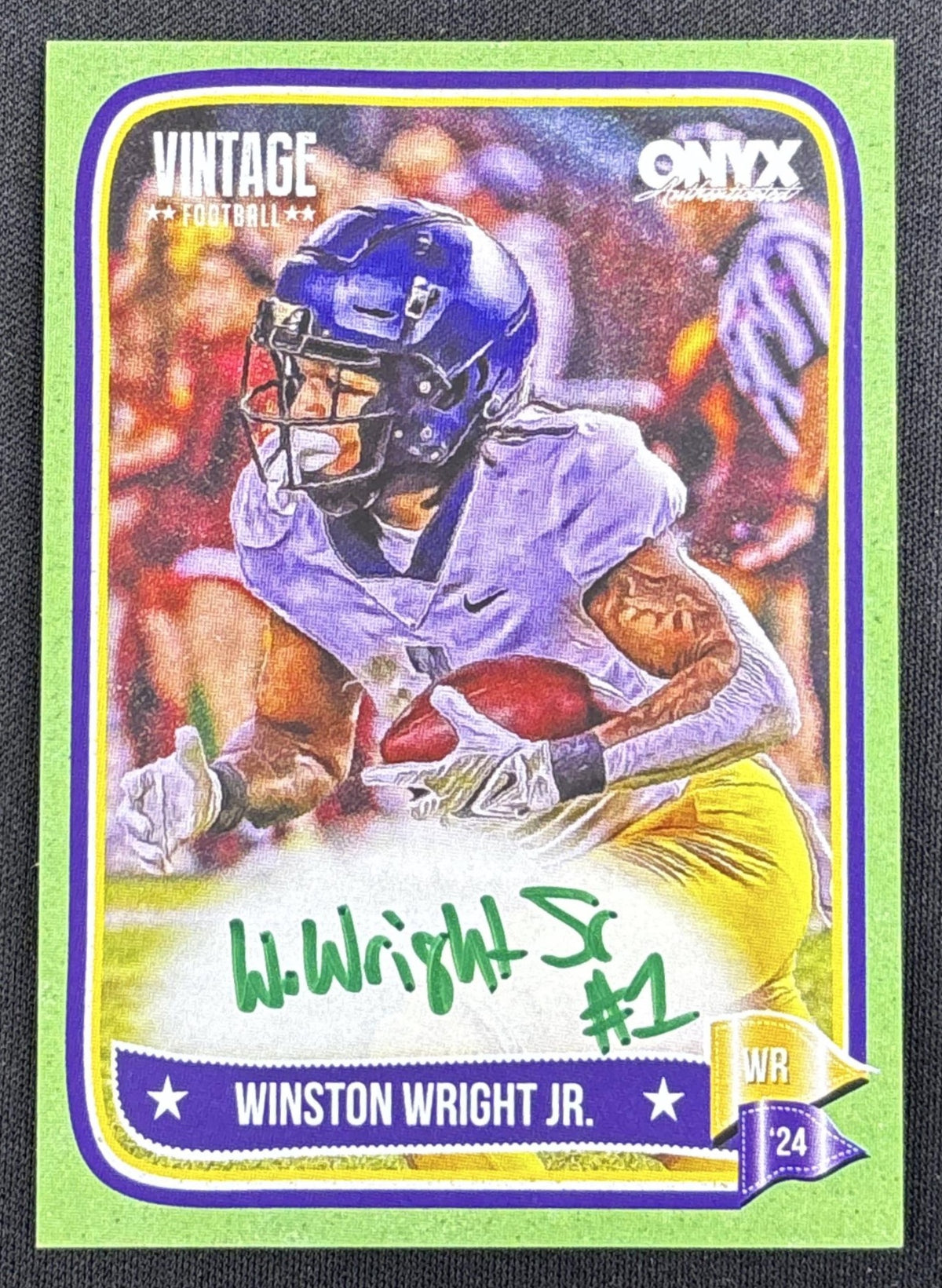 Winston Wright 2024 Onyx Vintage Collection Green Auto /50 #1