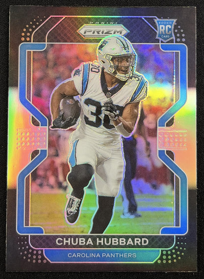 Chuba Hubbard 2021 Panini Chronicles Prizm Black Silver Panthers