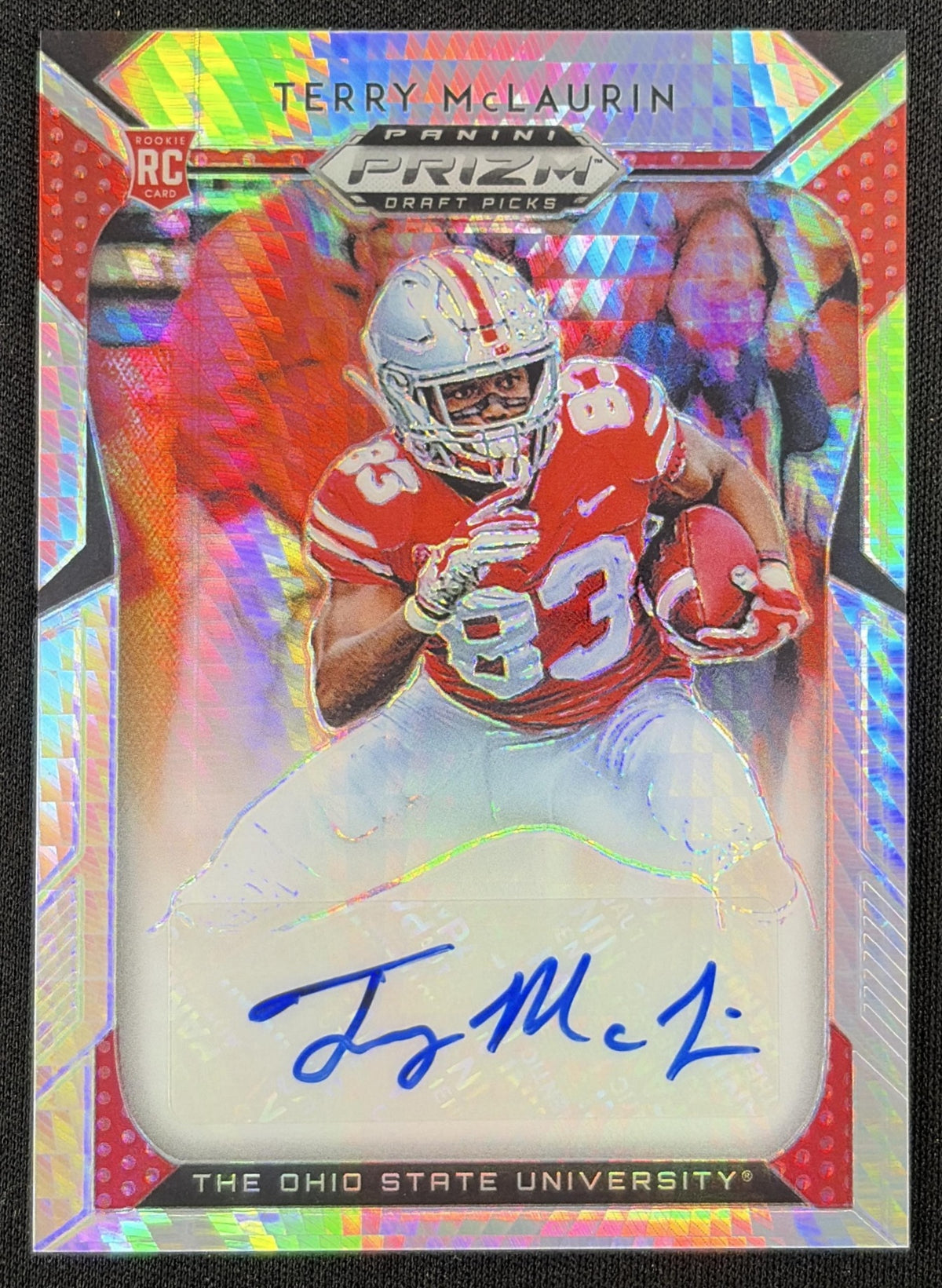 Terry McLaurin 2019 Panini Prizm Draft Picks Prizms Hyper Auto /75 Buckeyes