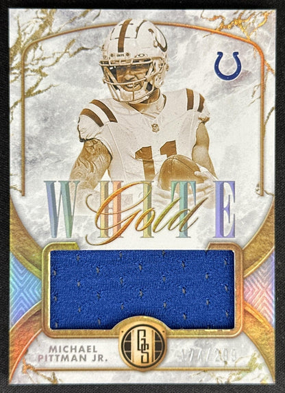 Michael Pittman Jr. 2024 Panini Gold Standard White Memoribilia /299 Colts