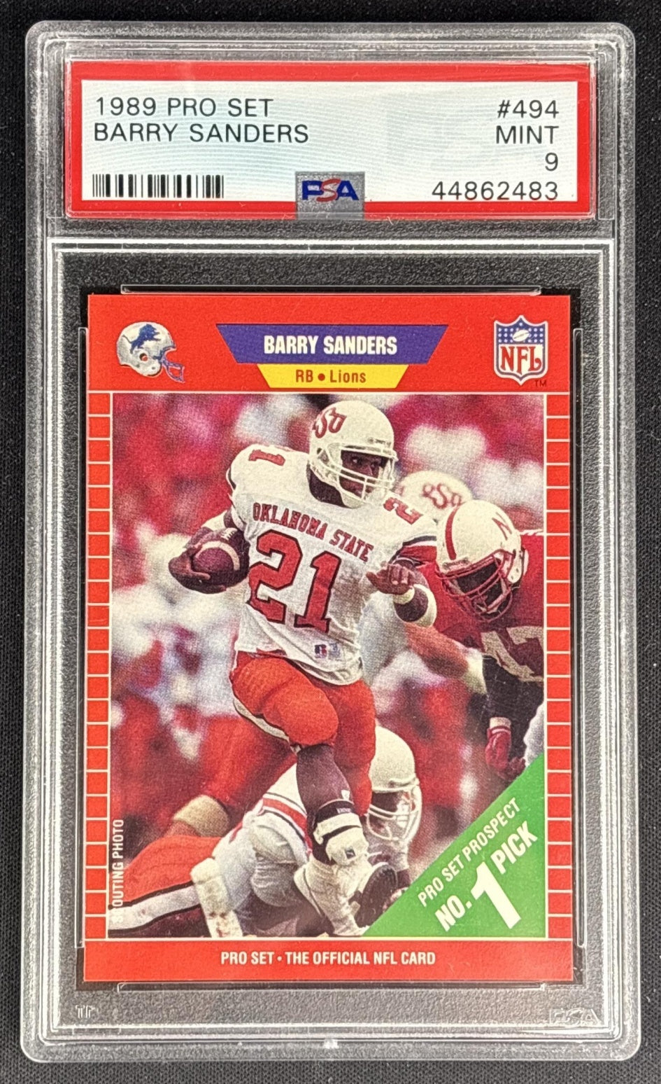 Barry Sanders 1989 Pro Set PSA 9 Lions
