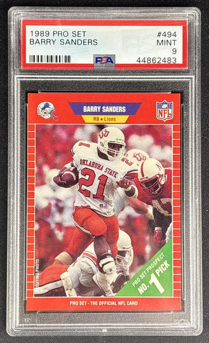 Barry Sanders 1989 Pro Set PSA 9 Lions