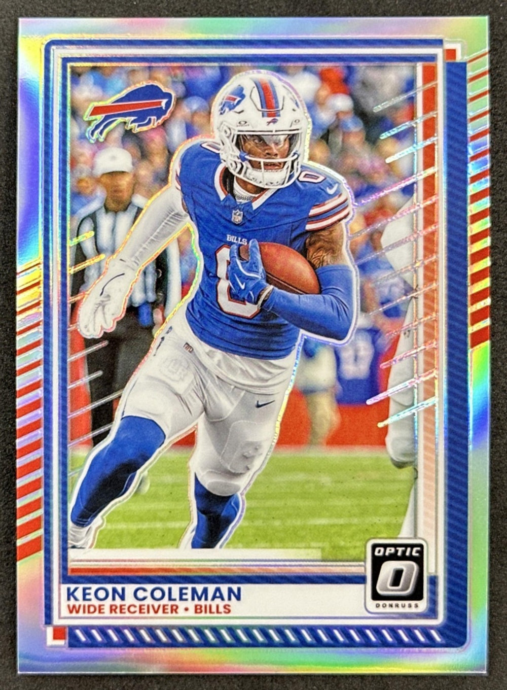 Keon Coleman 2025 Panini Donruss Optic Holo Prizm Bills Front
