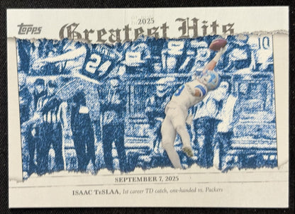 Isaac TeSlaa 2026 Topps 2025 Greatest Hits Lions front