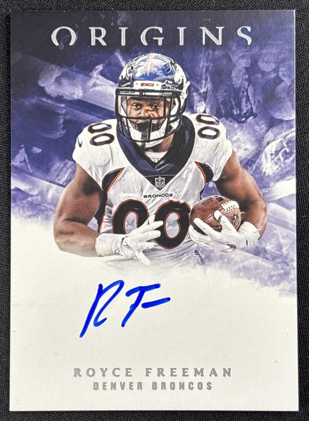 Royce Freeman 2018 Panini Origins Rookie Auto Denver Broncos