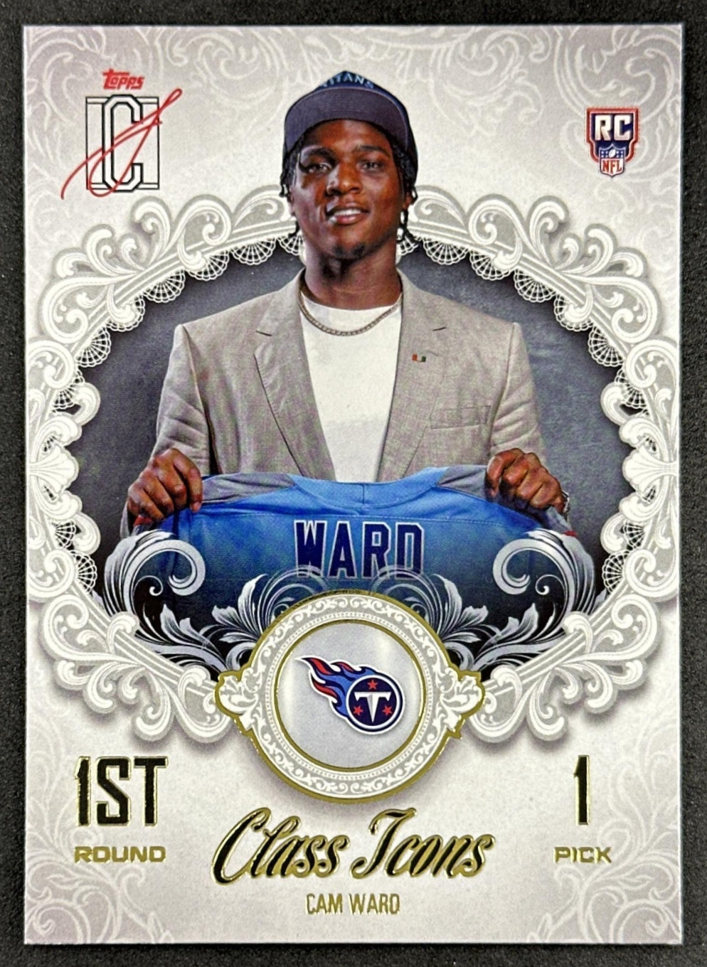 Cam Ward 2025 Topps Signature Class Icons Titans Front