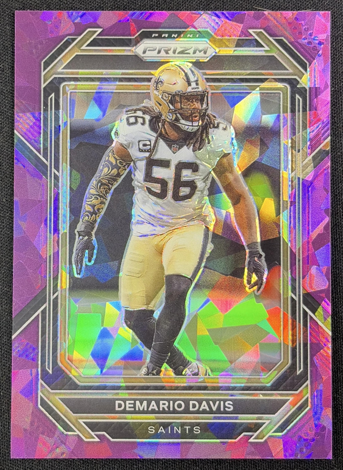 Demario Davis 2022 Panini Prizm Purple Ice /225 Saints