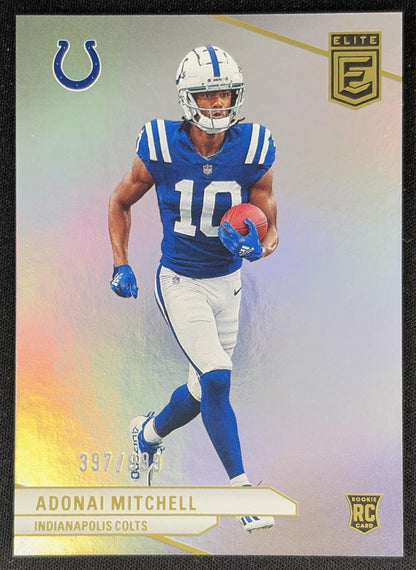 Adonai Mitchell 2024 Panini Donruss Elite /999 Colts front