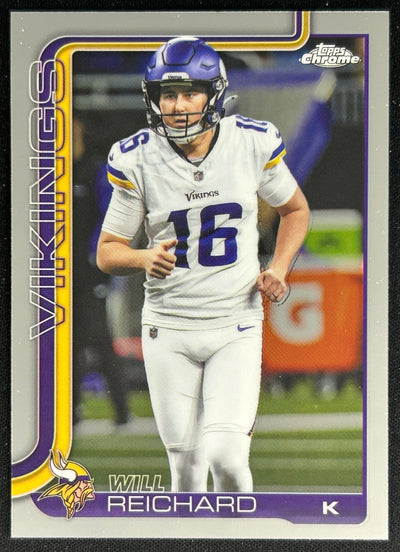 Will Reichard 2025 Topps Chrome Vikings Sports Trading Cards