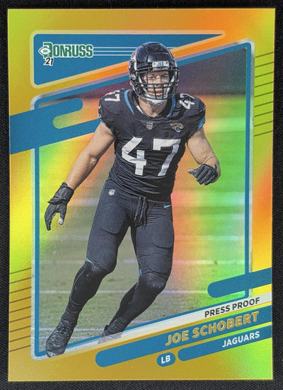 Joe Schobert 2021 Panini Donruss Press Proof Premium Jaguars Sports Trading Card