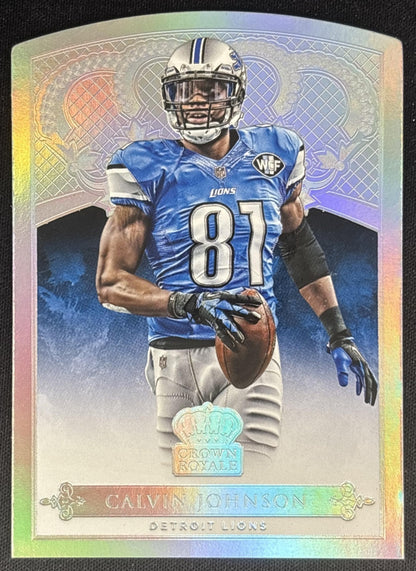 Calvin Johnson 2015 Panini Crown Royale Silver Holofoil /199 Lions Sports Trading Card