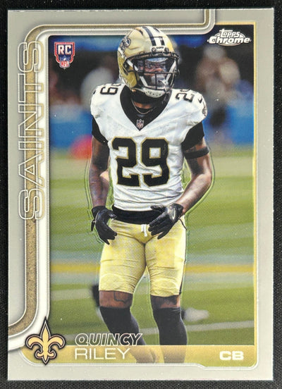 Quincy Riley 2025 Topps Chrome Rookie Saints Sports Trading Cards