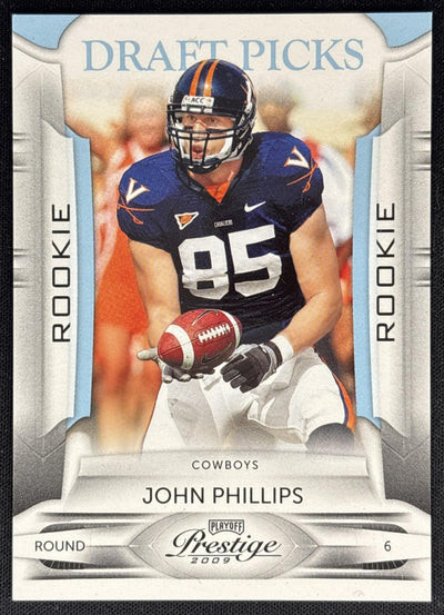John Phillips 2009 Panini Playoff Prestige Draft Picks Light Blue /999 Cowboys Sports Trading Cards