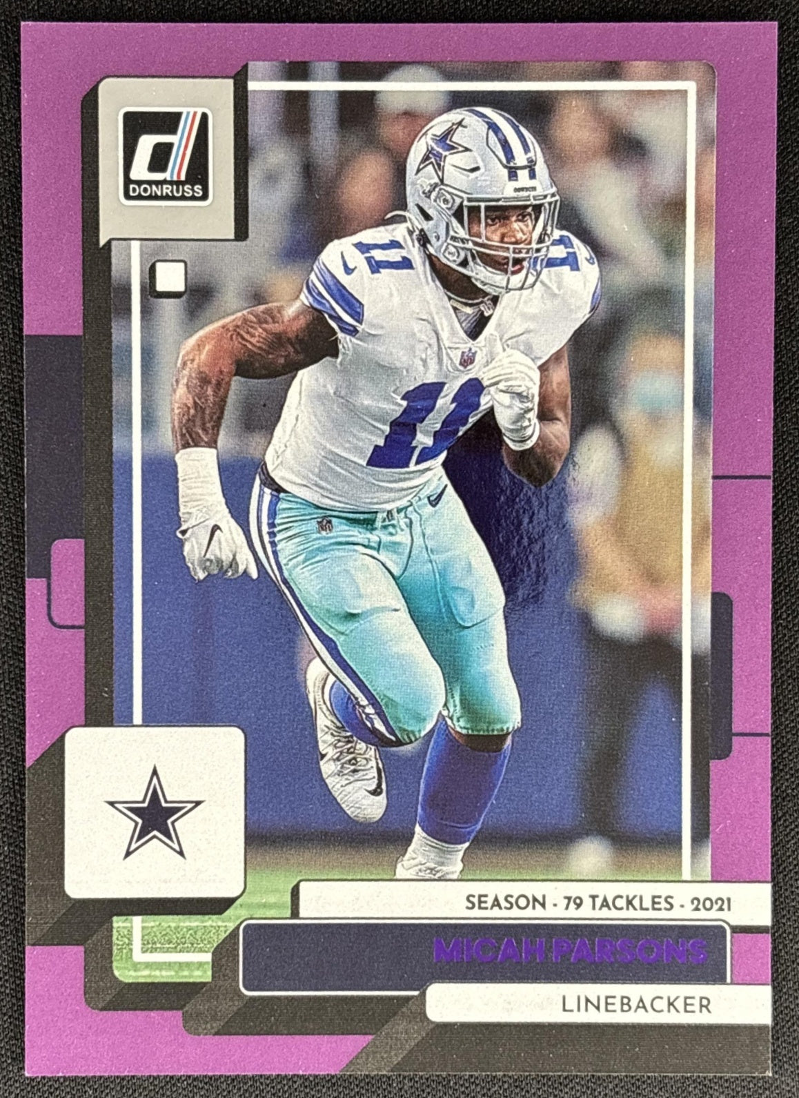 Micah Parsons 2022 Panini Donruss Season Stat Line /79 Cowboys Dallas Cowboys