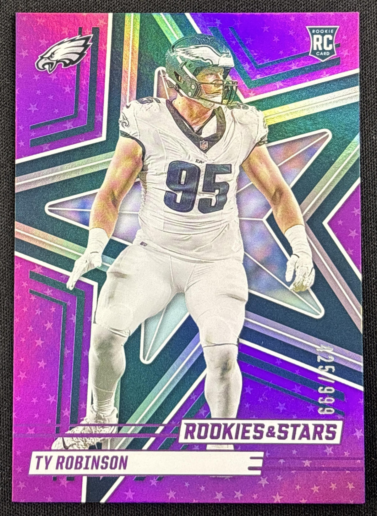 Ty Robinson 2025 Panini Rookies & Stars Purple /999 Eagles