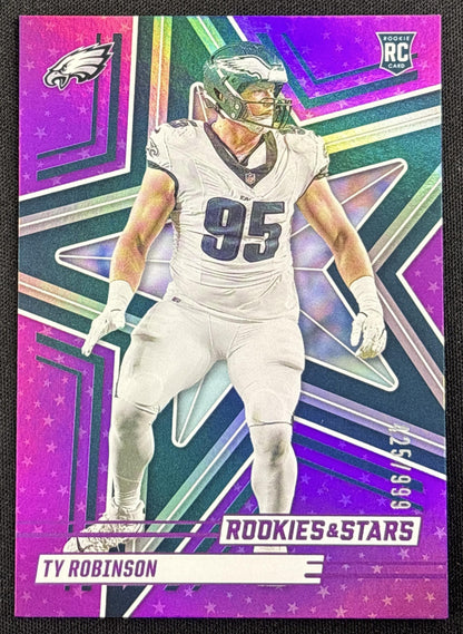 Ty Robinson 2025 Panini Rookies & Stars Purple /999 Eagles
