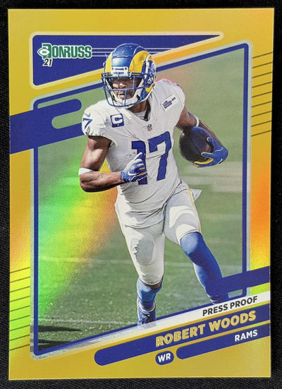 Robert Woods 2021 Panini Donruss Press Proof Premium Rams Sports Trading Card