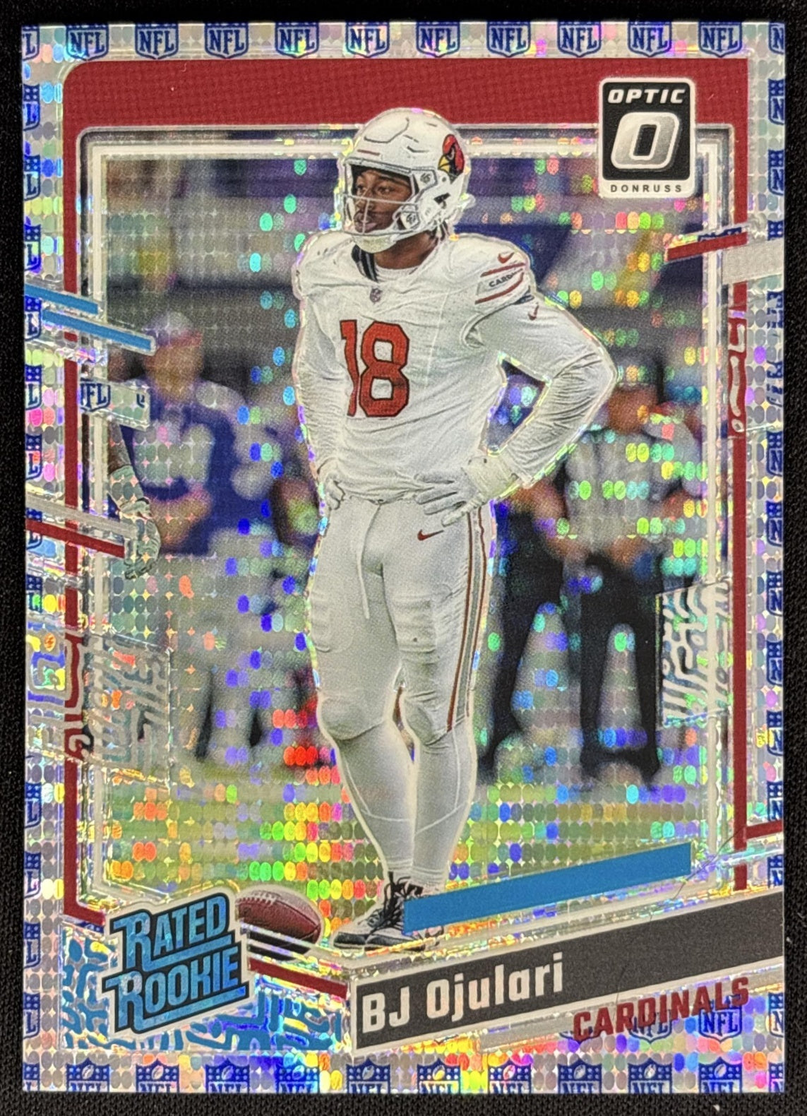 BJ Ojulari 2023 Panini Donruss Optic Shield Prizm /32 Cardinals