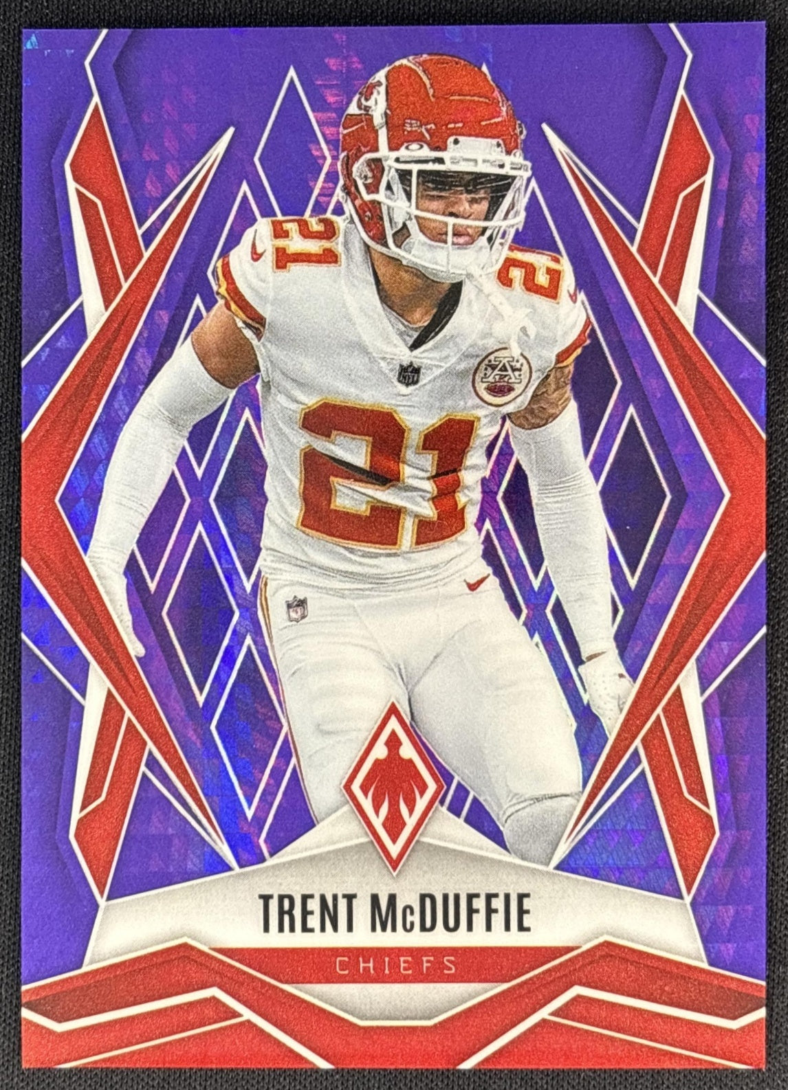 Trent McDuffie 2025 Panini Phoenix Purple Hyper Prizm /249 Chiefs front