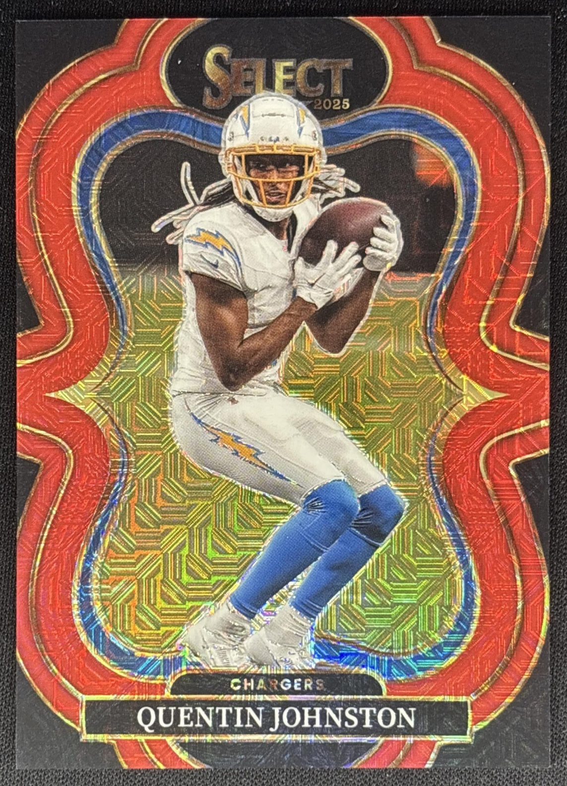 Quentin Johnston 2025 Panini Select Suite Level Red Prizm /49 Chargers Sports Trading Card