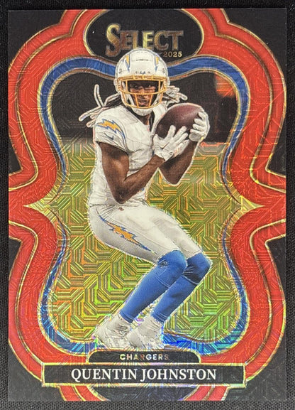 Quentin Johnston 2025 Panini Select Suite Level Red Prizm /49 Chargers Sports Trading Card
