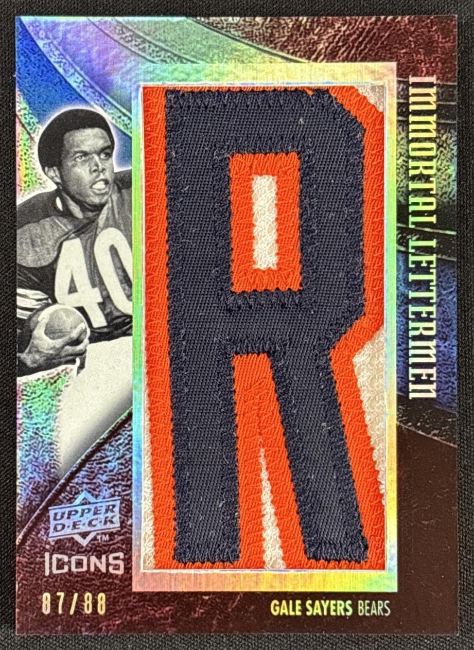 Gale Sayers - S 2008 Upper Deck Icons Immortal Lettermen /88 Bears Chicago Bears front