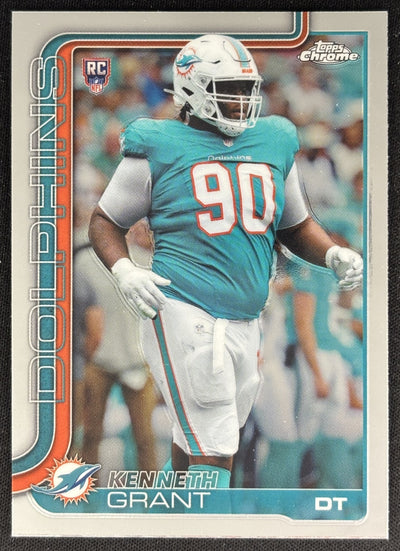 Kenneth Grant 2025 Topps Chrome Rookie Dolphins