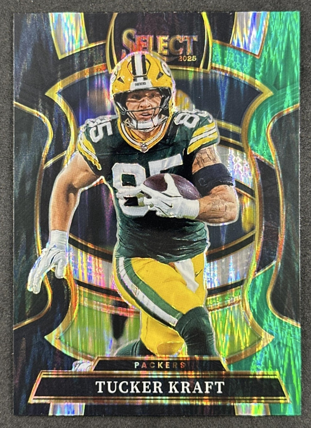 Tucker Kraft 2025 Panini Select Concourse Black and Green Prizm Shock Packers