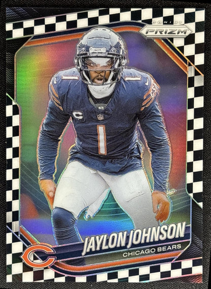 Jaylon Johnson 2025 Panini Prizm Black & White Checker Bears