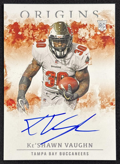 Ke Shawn Vaughn 2020 Panini Origins Rookie Auto Tampa Bay Buccaneers Sports Trading Card
