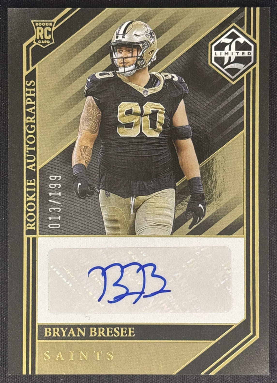 Bryan Bresee 2023 Panini Donruss Optic Rated Rookie Auto /199 Saints front