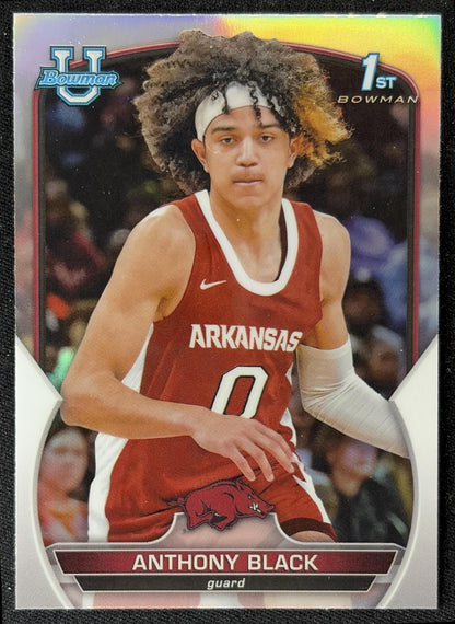 Anthony Black 2022 Bowman Chrome University Refractor Razorbacks