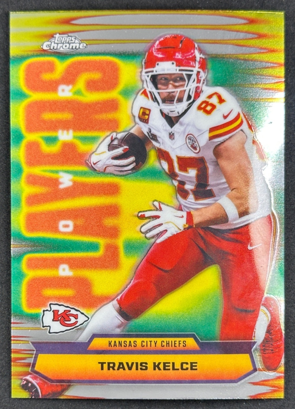 Travis Kelce 2025 Topps Chrome Power Players Chiefs Sports Trading Cards