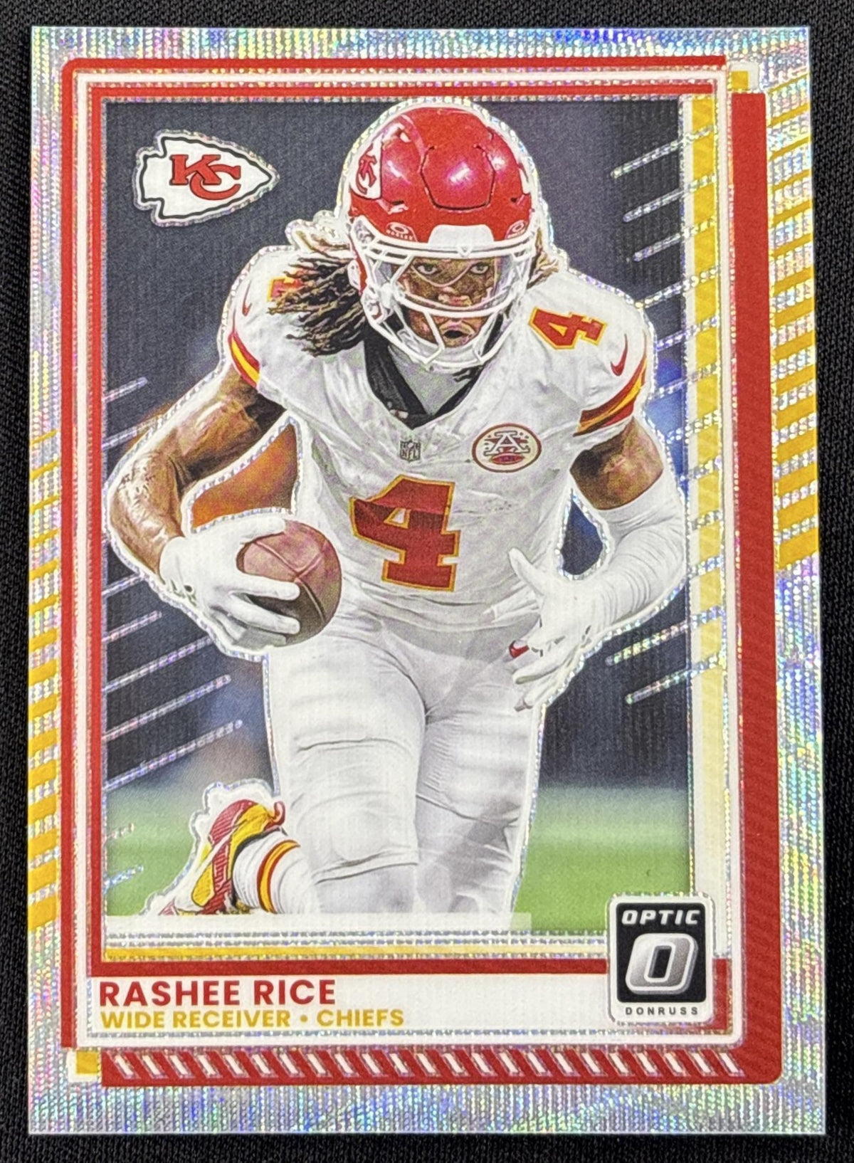Rashee Rice 2025 Panini Donruss Optic Wave Prizm /300 Chiefs