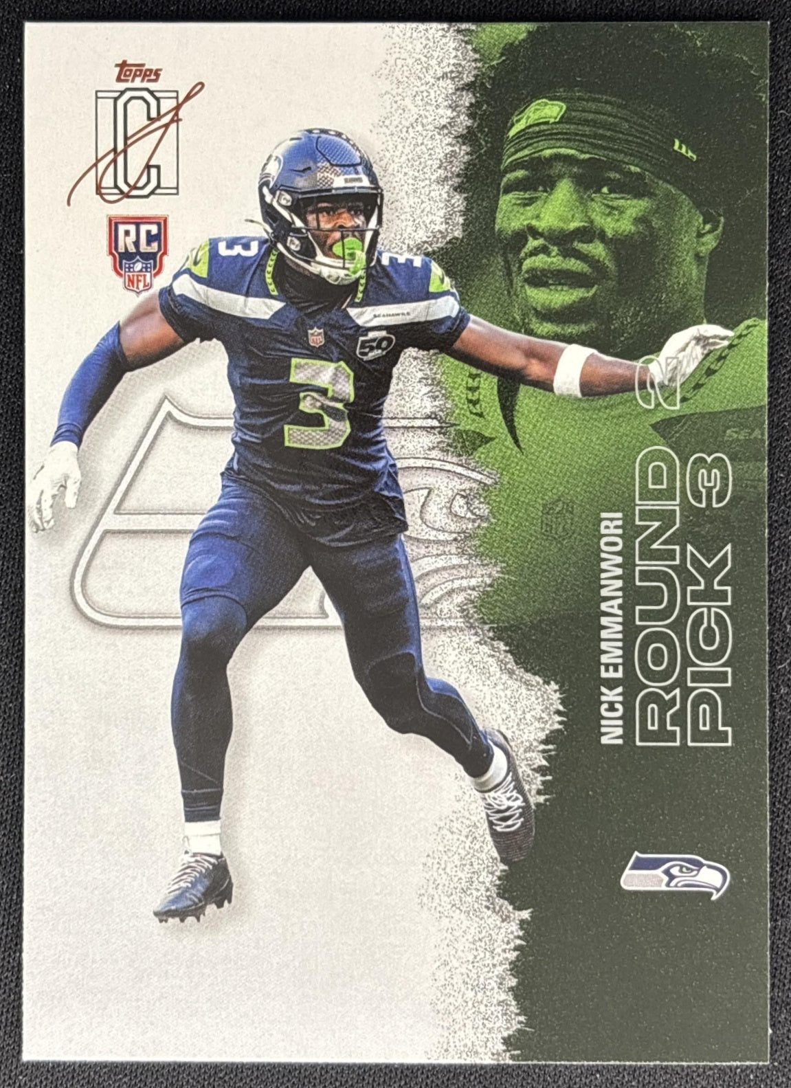 Nick Emmanwori 2025 Topps Signature Class Rookie Seahawks front